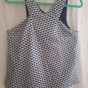 Anthropologie HD in Paris Tiled Jacquard Tank Sz10
